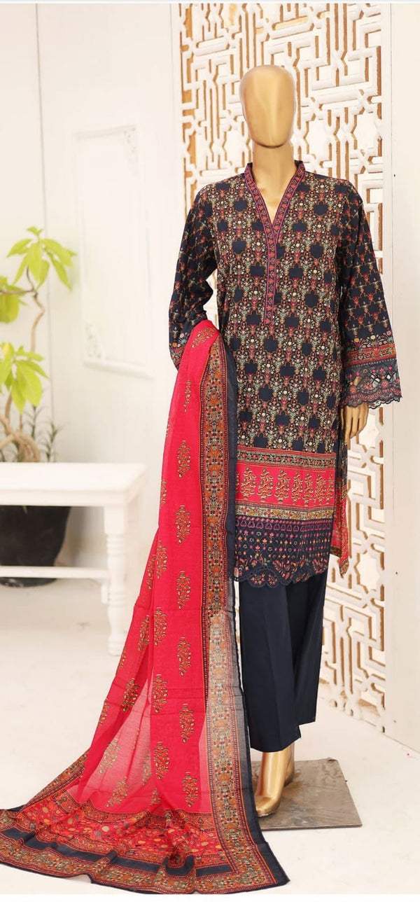 Orignal Bin Saeed Lawn 3-Piece Outfit