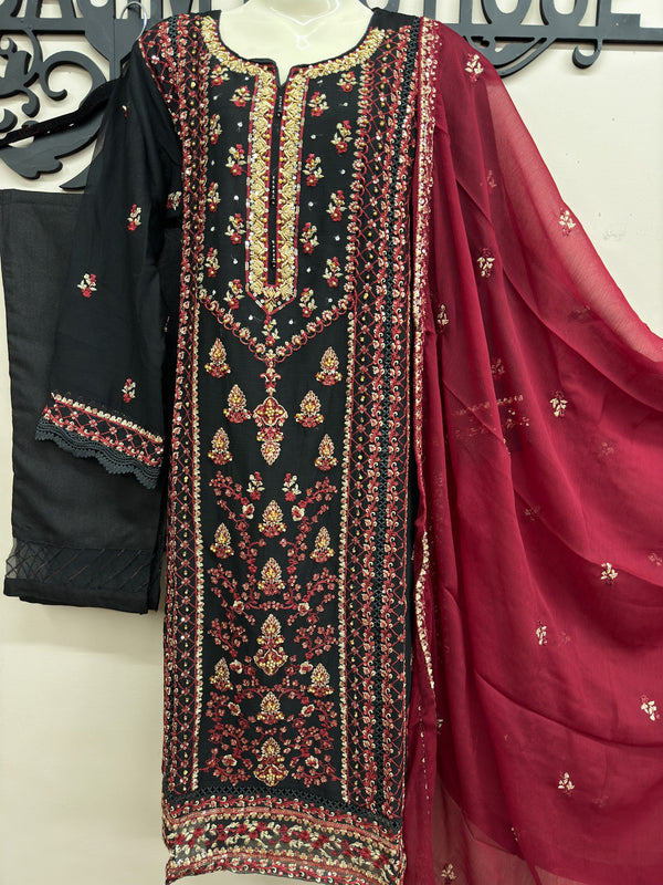 Agha Noor Inspired 3-Piece Outfit