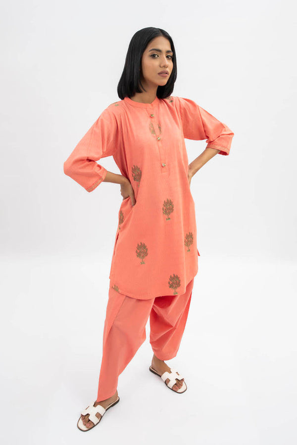 Alkaram Pret Embroidered Jacquard Kurti