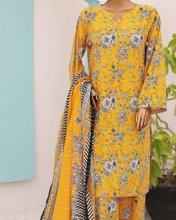 Original Bin Saeed Printed Lawn 3-Piece Outfit