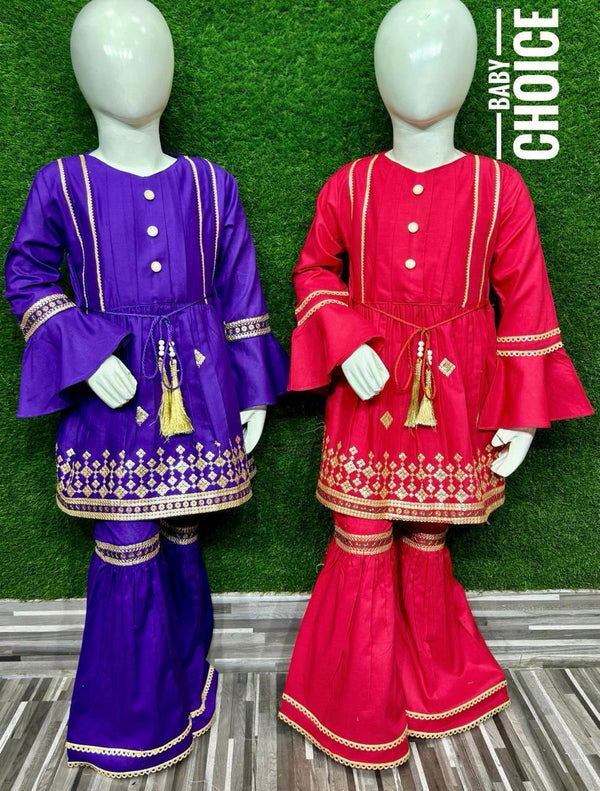 Baby Choice Cotton Gharara Outfits - Multiple Sizes and Colours!