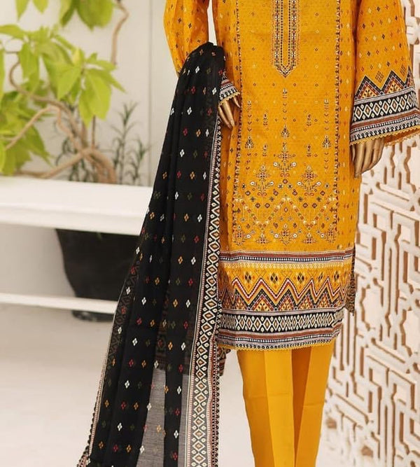 Orignal Bin Saeed Lawn 3-Piece Outfit