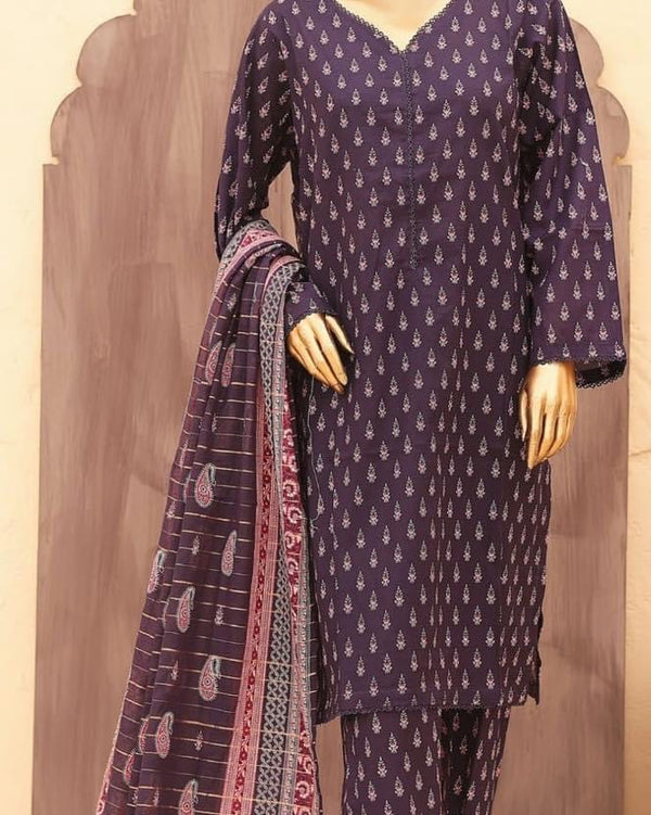 Original Bin Saeed Printed Lawn 3-Piece Outfit