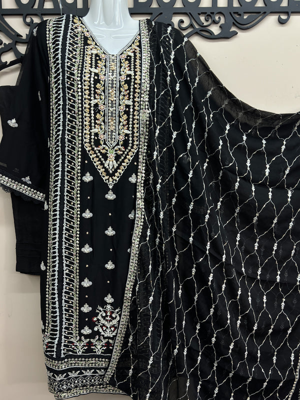 Agha Noor Inspired 3-Piece Outfit