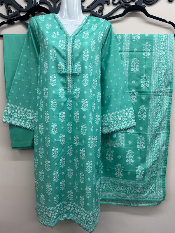 Original Bin Saeed Printed Lawn 3-Piece Outfit