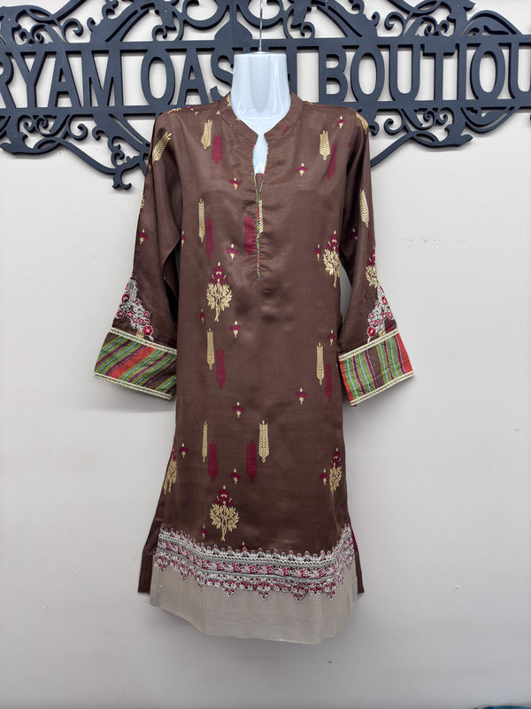 Alkaram Studio Raw Silk Kurti