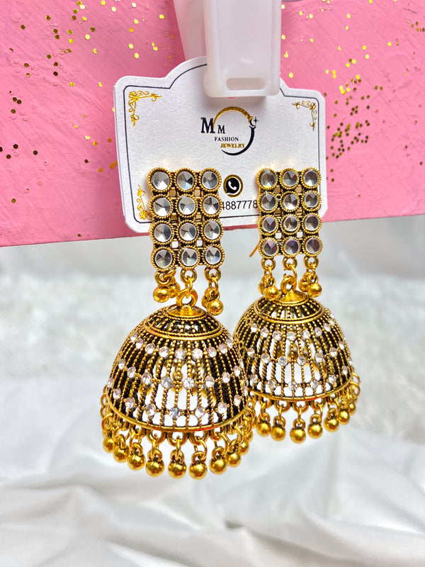 Fancy Jhumka Statement Earrings +2 colors